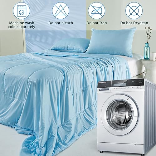 Miniatura 6 de ENJOHOS Edredón refrescante tamaño Queen con doble cara fría para personas que duermen con calor y sudores nocturnos, manta refrescante de verano de