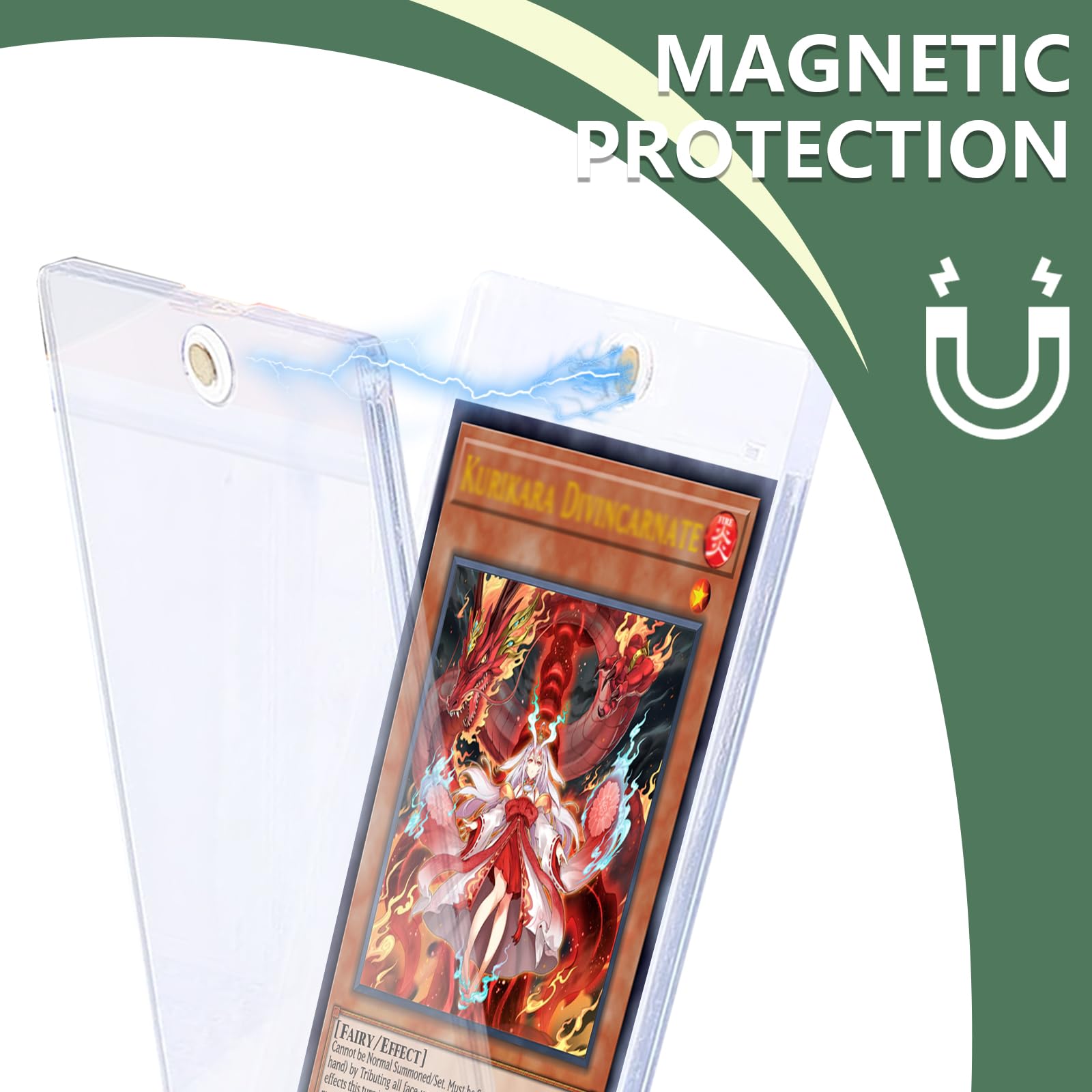 Amazon.com: 50ct Magnetic Card Holders 35pt for YGO Cards,MTG Cards,Baseball  Cards,Sports Cards,OPCG Cards,DTCG Cards Storage and Display : Toys & Games