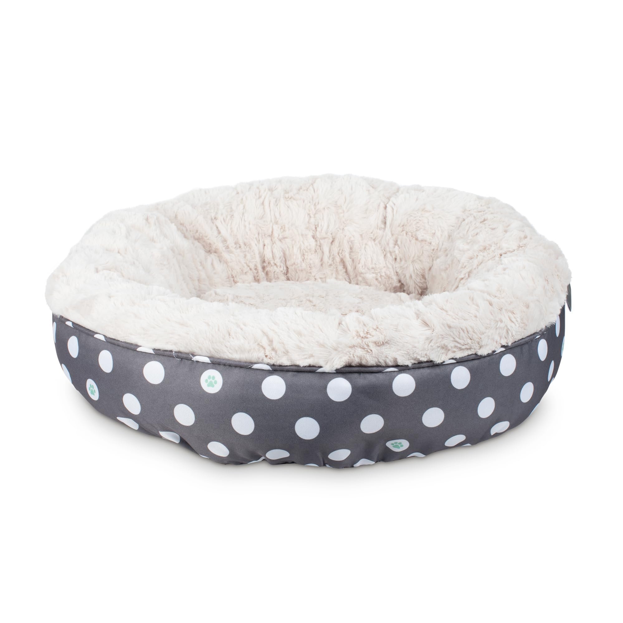 Fringe Studio Dot Paw Charcoal Small Circle Pet Bed 18