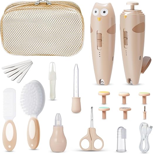 Lictin Set de Soin 25-en-1 avec Lime à Ongles Électrique Lumineuse et Silencieuse