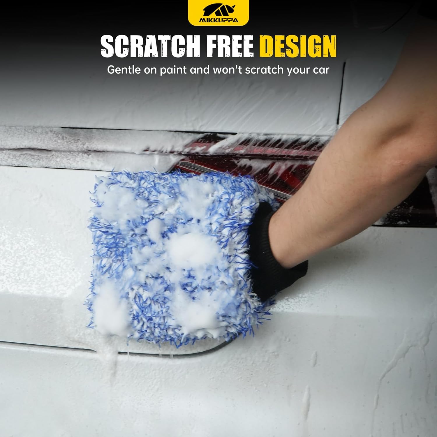 MIKKUPPA Microfiber Car Wash Mitt Microfiber Towels for Cars with Interior Detailing Brush