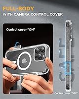 Vista 579 de Miracase Funda magnética para iPhone 14 de 6.1 pulgadas, protector de pantalla de vidrio templado integrado + protector de lente, compatible