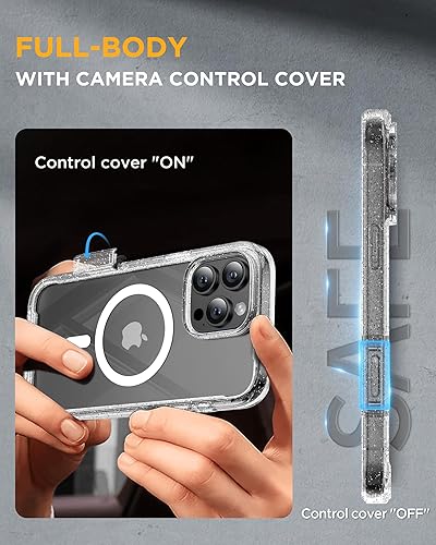 Miniatura 553 de Miracase Glass Series - Funda magnética para iPhone 15, compatible con MagSafe, de cuerpo completo, protector de pantalla de vidrio 9H integrado