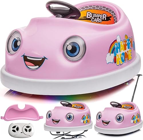 Coche eléctrico de doble batería de 12 V con control remoto, giro de 360 grados, función de caballo basculante de barra de empuje, 3 velocidades,