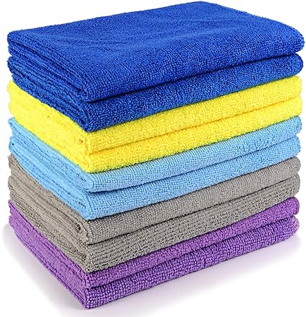 Amazon 10枚入 プロ仕様 洗車タオル マイクロファイバークロス 拭き取り用 高吸水 高排水 速乾 柔らかい 傷防止 洗車用 家事用 吸水 速乾 40cm 40cm 4色 Umiar クロス タオル 車 バイク