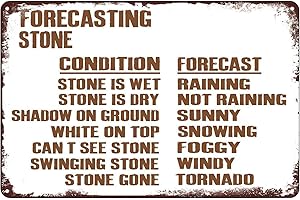Vintage Weather Forecasting Stone Sign