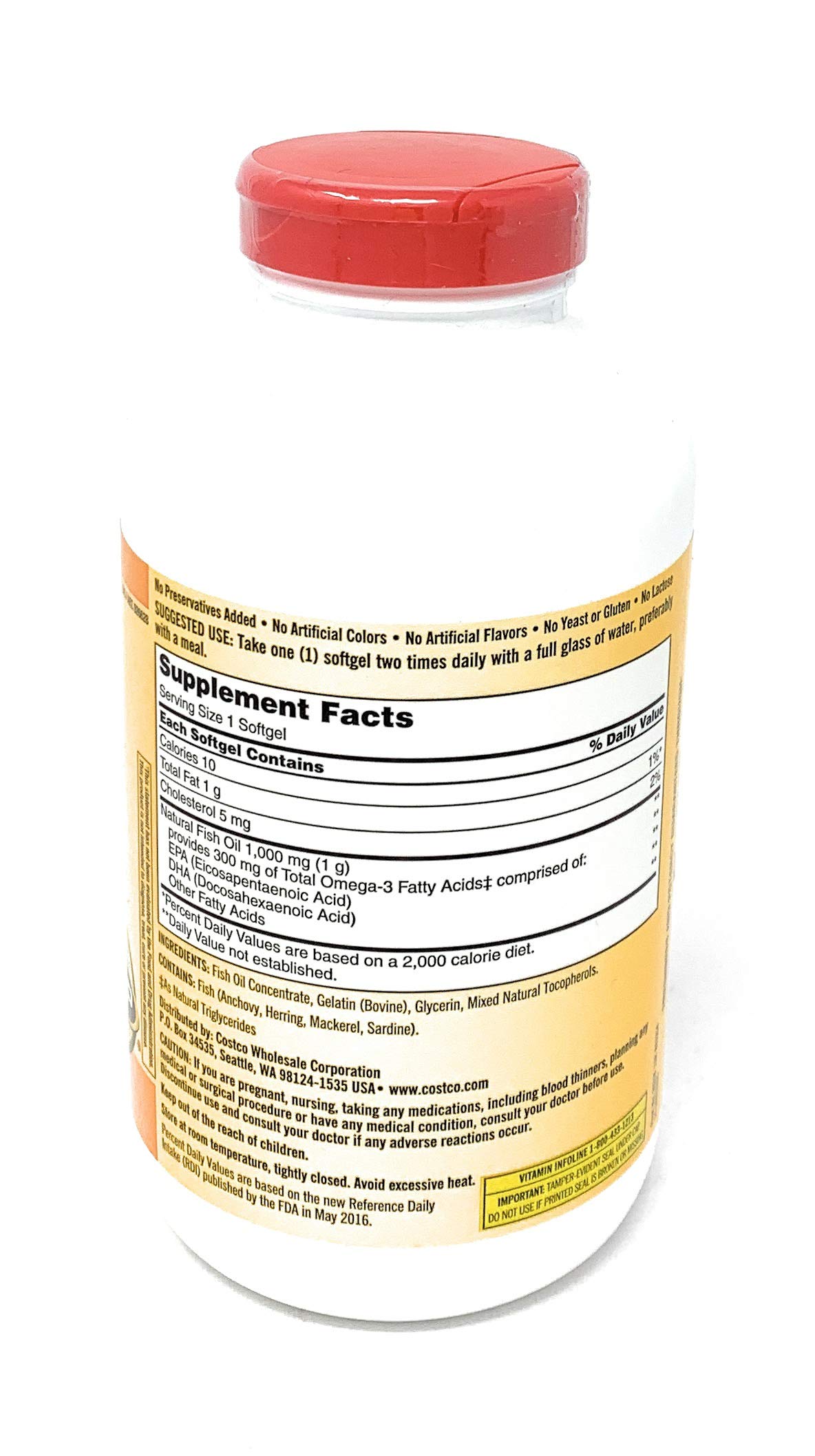 Signature. Aceite de Pescado concentrado con ácidos grasos Omega-3, 800 cápsulas blandas de 0.035 oz 2