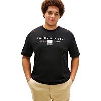 Tommy Hilfiger Uomo T-Shirt Maniche Corte Brand Love Mono Stack in Cotone