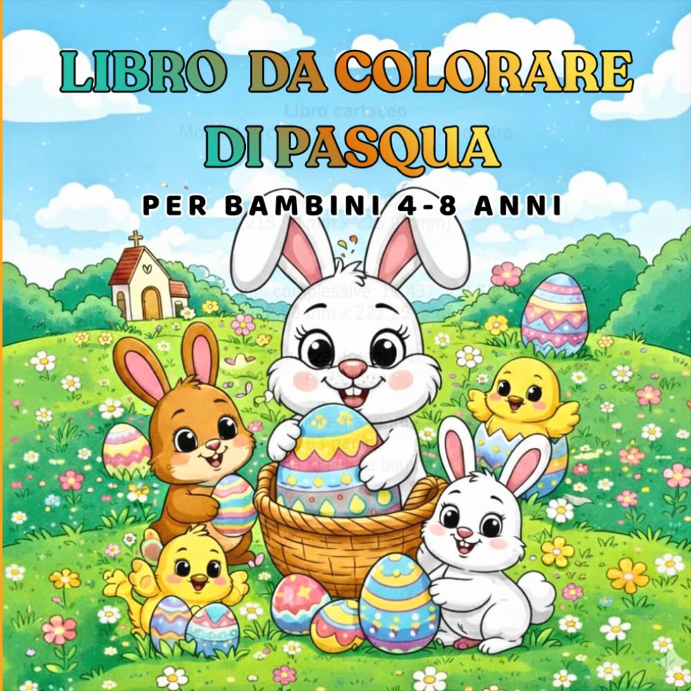 Sogni di Pasqua – Libro da Colorare di Pasqua per Bambini 4-8 Anni: 41 Illustrazioni con Coniglietti, Uova Decorate e Pulcini | Attività Creativa e Idea Regalo Pasqua per Bambini
