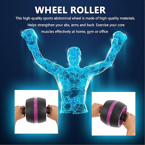 Miniatura 5 de Non-slip Ab Roller Wheel with Comfortable Handle for Core Strength Training Home Gym Fitness Equipment for Men and Women Silent Smooth Movement