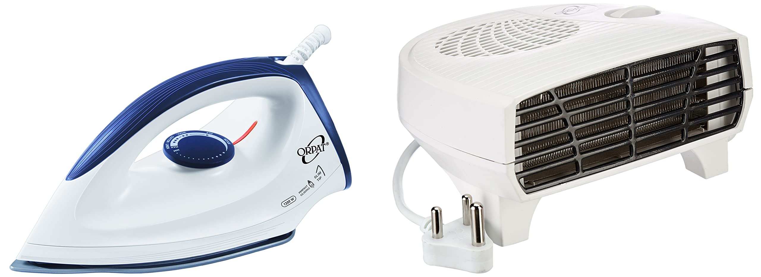 Orpat OEH-1220 2000-Watt Fan Heater (White) & OEI 187 1200-Watt Dry Iron (White and Blue) Combo-image-38