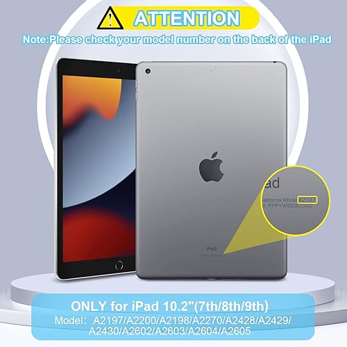 Miniatura 2 de GOOJODOQ Funda con teclado retroiluminado de 7 colores para iPad de 987 generación de 10.2 pulgadas 202120202019-Funda de teclado para iPad con