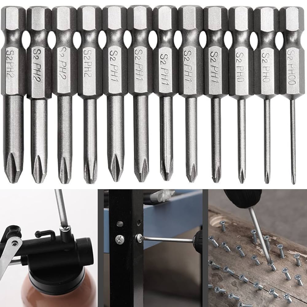 Amazon | Bestgle 12本十字軸プラスドライバービット 6.35