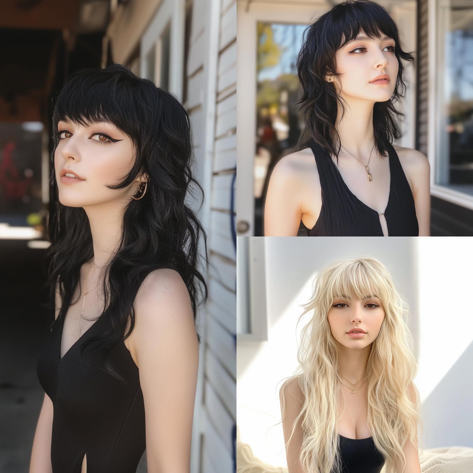 Amazon.com : SeclitWu 80s 90s Retro Blonde Mullet Wigs Pixie Cut