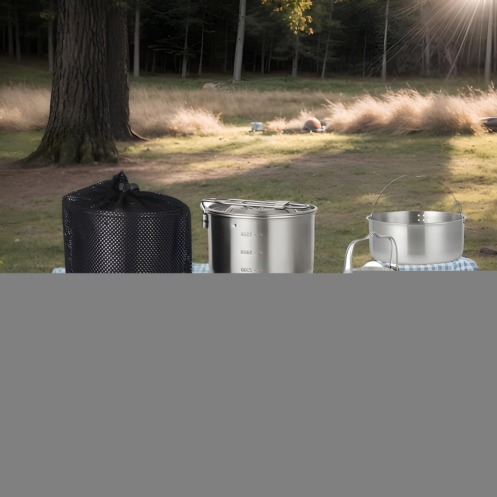 Campinggeschirr | Topf- und Schüssel-Set | Überlebensausrüstung für Familie, Garten, Wandern, Picknick, Reisen
