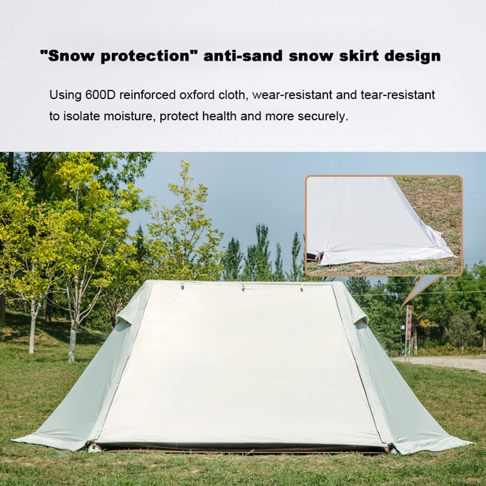 Tente de Camping，Tente de Toit，Tentes de Camping avec hamac pour 3 à 4 Personnes, Tente familiale Double Couche avec Double Toit et Sac de Transport pour campin