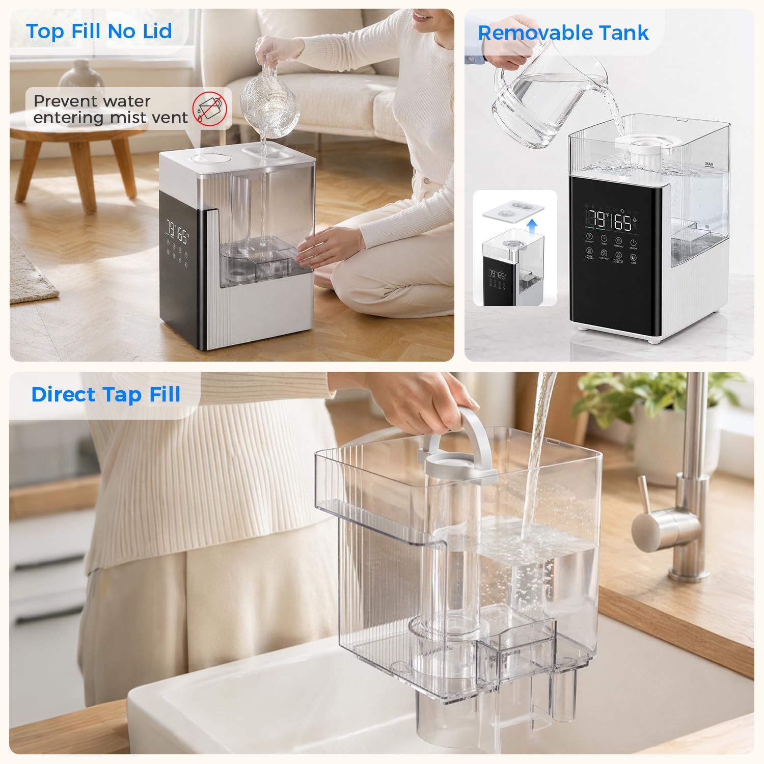 7L Smart Humidifier for Bedroom, Warm & Cool Mist, 70H Runtime, 450ml/h Output, Up to 500ft², APP & Remote Control, Precise Humidity Control, 5 Mist Levels, Humidifiers for Large Room Home Plants Baby 10 71rUaIAIDLL. AC SL1500