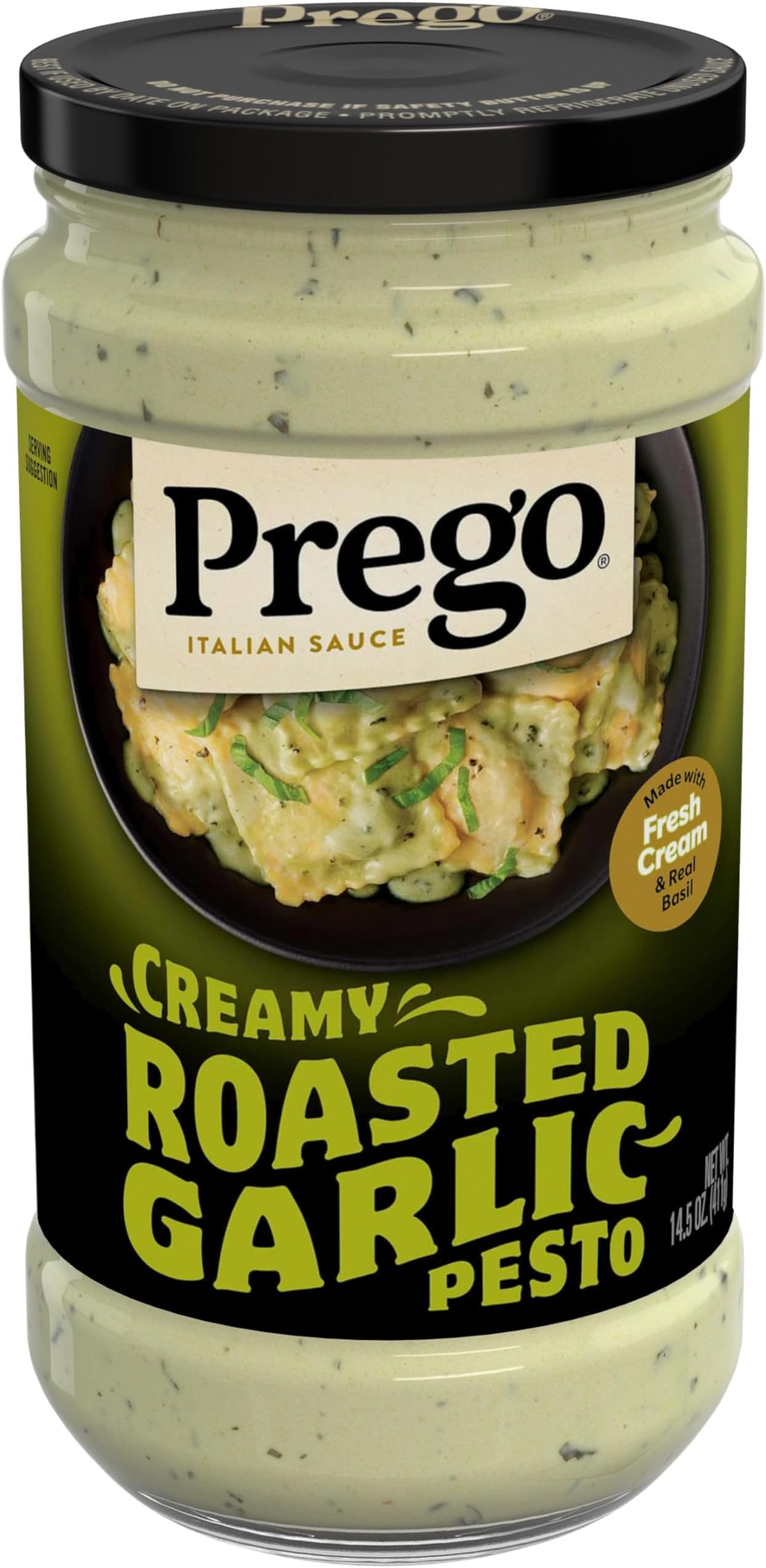 Creamy Roasted Garlic Pesto Pasta Sauce, 14.5 oz Jar