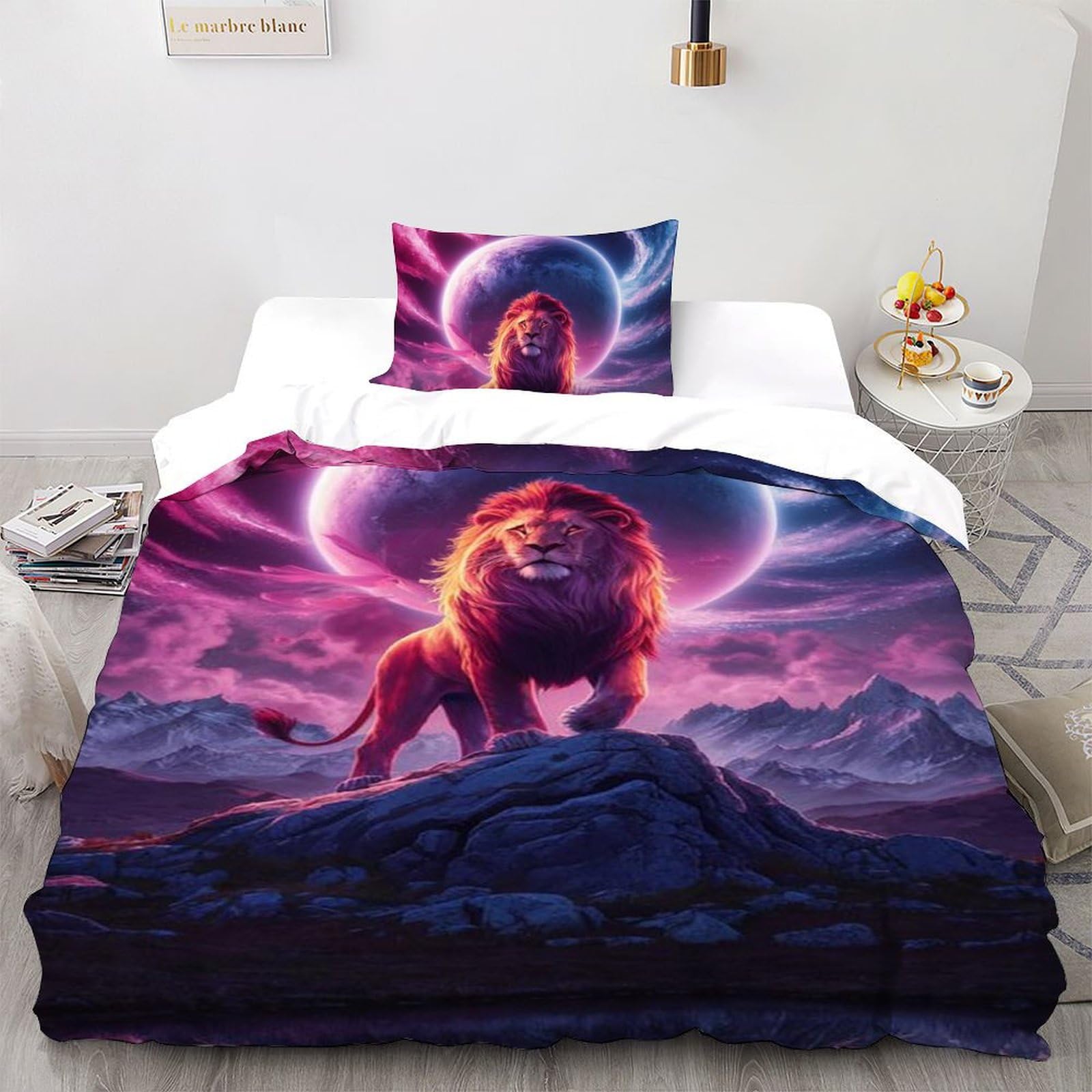 Housse de couette animaux imprimé 3D 135x200cm pour créer une chambre enfant ludique
