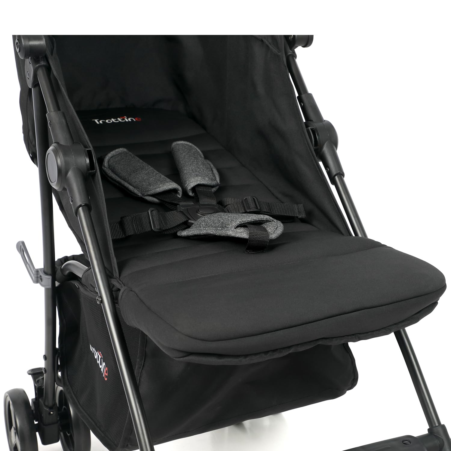 MEMPHIS Poussette Naissance Compacte et Légère, Inclinable Multiposition, Allongeable à Plat, Dossier Matelassé, Canopy Avec Hublot, Panier Shopping, Habillage Pluie, Pliage Compact - Silver