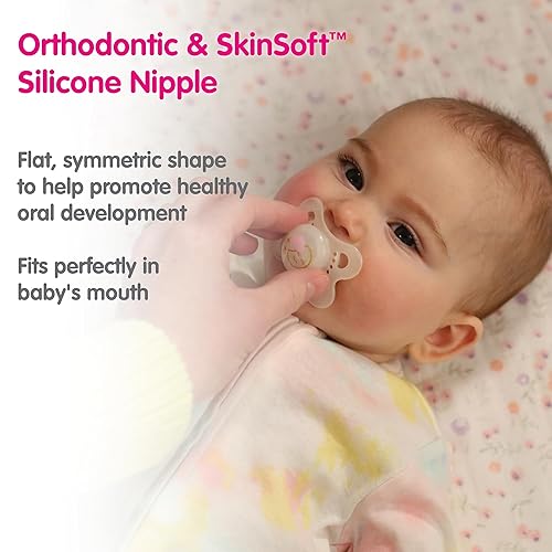 Miniatura 4 de MAM Chupetes nocturnos de 0 a 6 meses, lo mejor para bebés amamantados, brillan en la oscuridad, para bebé, 2 unidades y 2 clips para chupetes con