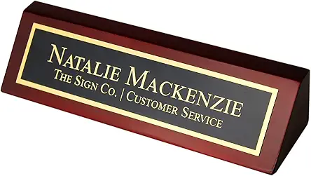Personalized Office Name Plate for Desk - Engraved...