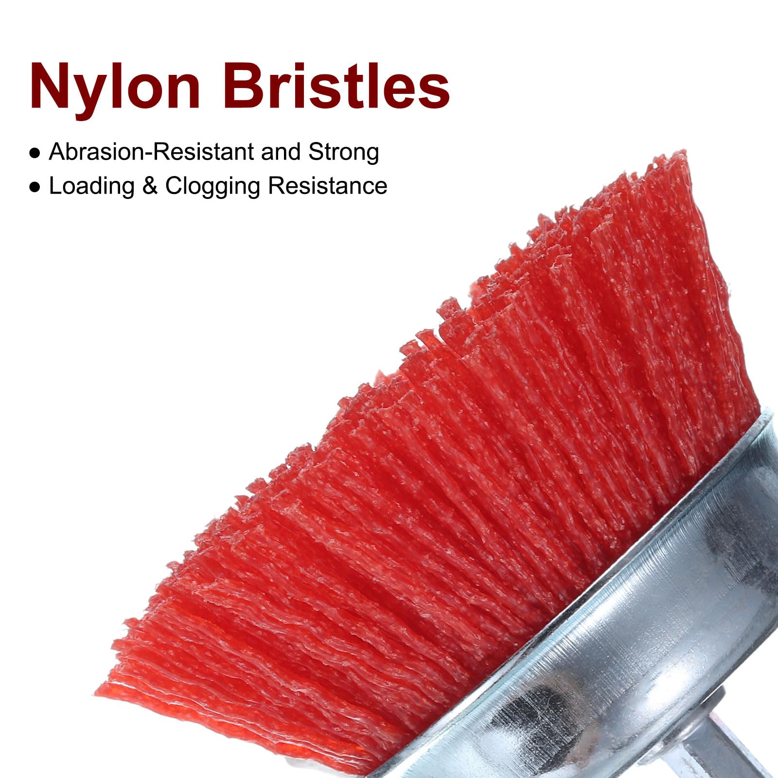 QUARKZMAN 12 Pezzi Spazzole A Tazza In Filamento Di Nylon Per Trapano Set Di Spazzole Abrasive Con Codolo Esagonale Da 1/4" Misure 1" 1 1/6" 3" Per Rimozione Ruggine Corrosione
