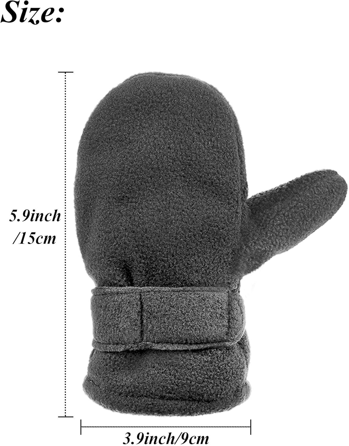 3 Pairs Baby Toddler Winter Mittens Warm Fleece Kids Mittens Baby Snow Skiing Gloves for Boys and Girls Aged 2-4 Years - Image 2