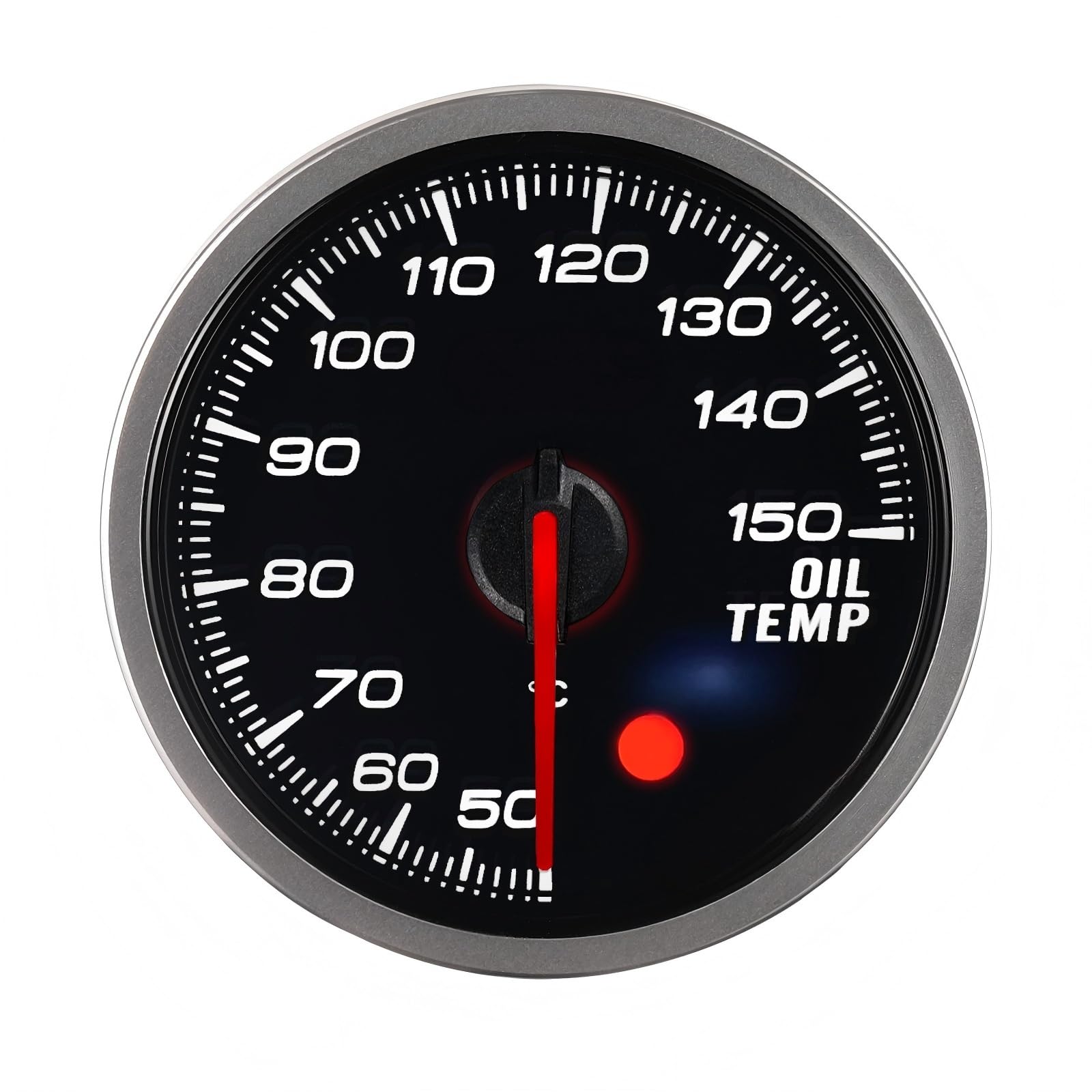 Indicador de temperatura del aceite automotriz, pantalla aguja dinámica, alta precisión 50-150 60mm Prueba