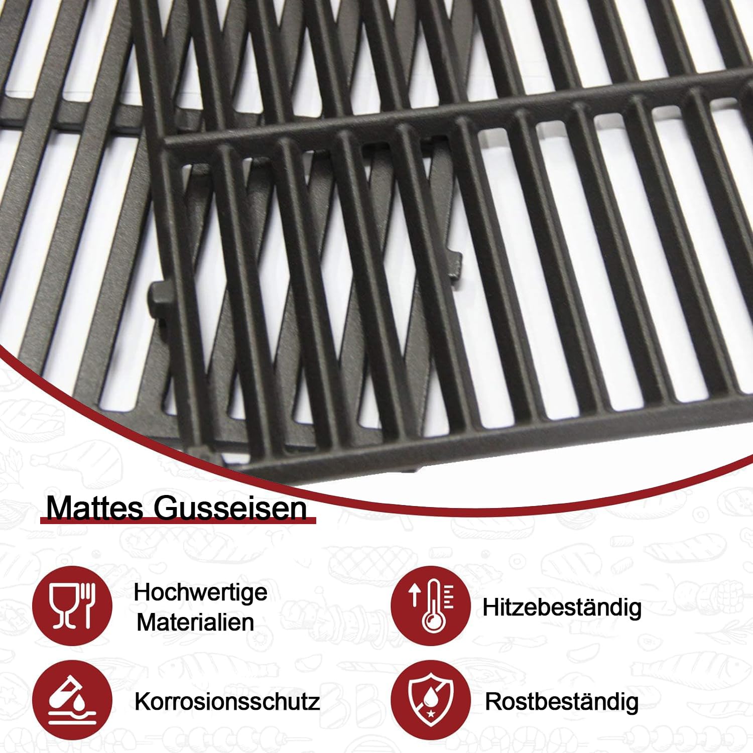 Grillrost-Ersatz Für Weber Spirit & Genesis – 3-teilig, Kompatibel Mit Vielen Modellen (64812, 7638, 7639 Usw.)