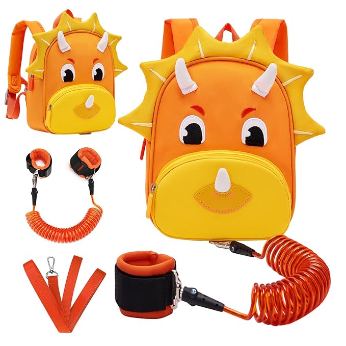 Accmor Toddler Harness Backpack Leash, Cute Dinosaur Kid