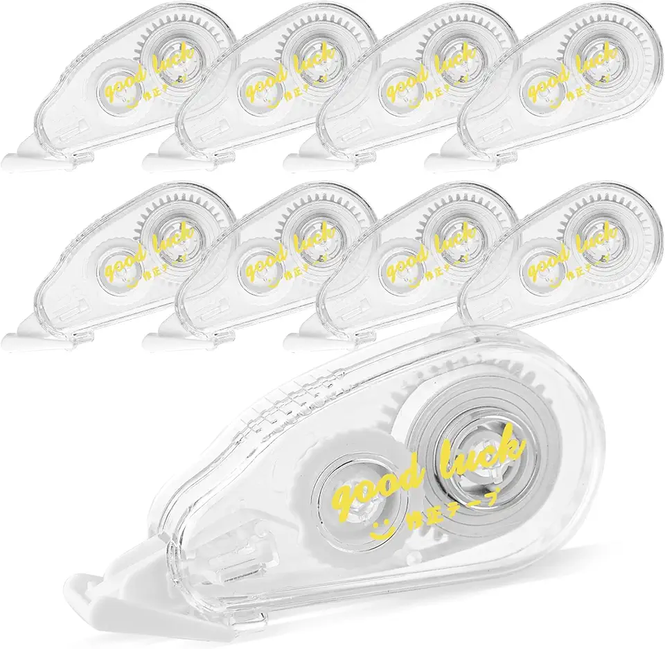 Cute Correction Tape, 13.12ft Each, 8-Count Pack, Easy to use, Dry Instantly, Silent Operation, Clean and Tear-Resistant Tape Office or School Supplies（White）