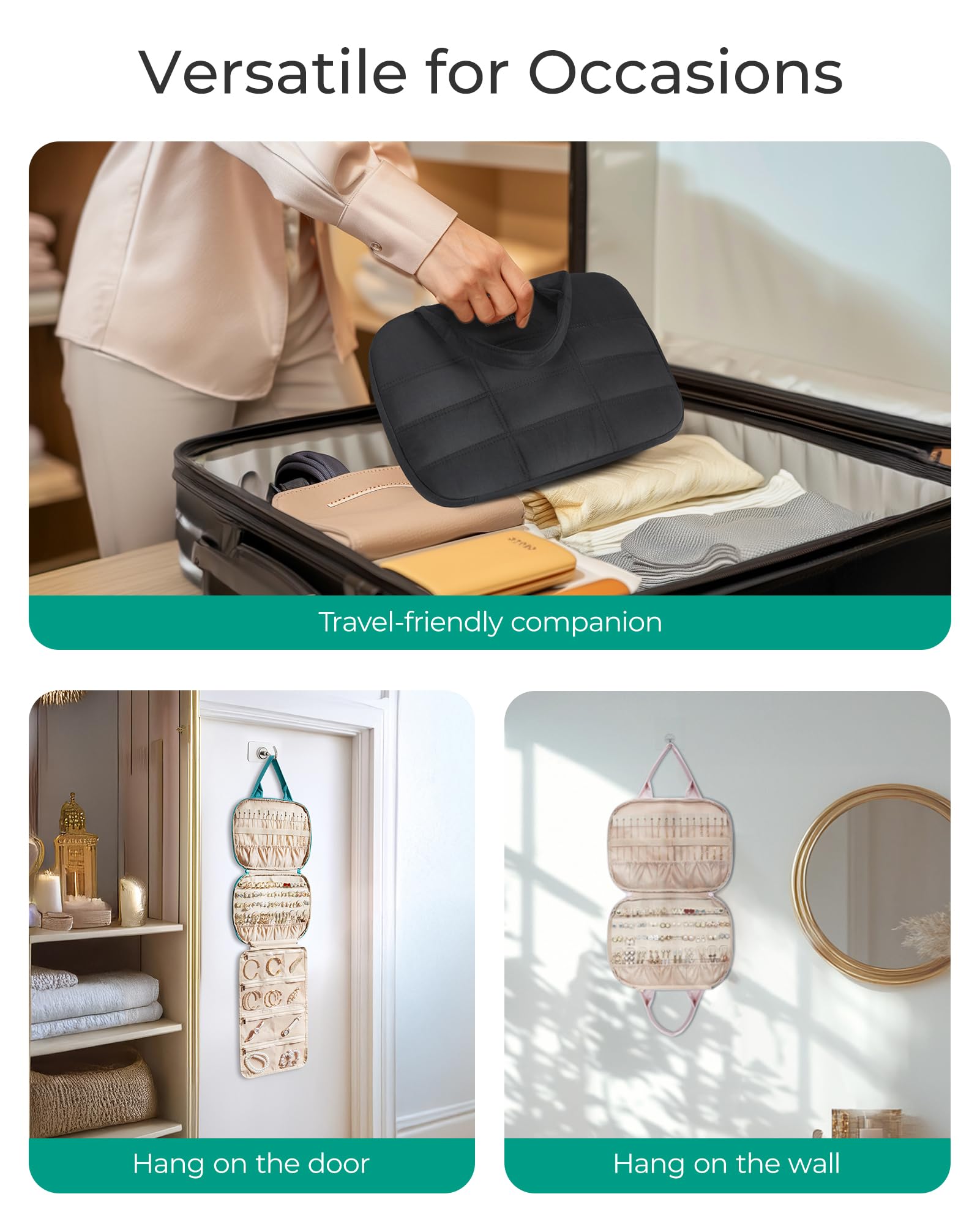 BAGSMART Rollo organizador de joyas