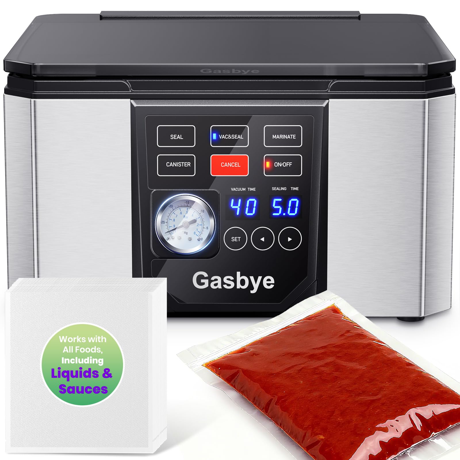 Gasbye Chamber Vacuum Sealer