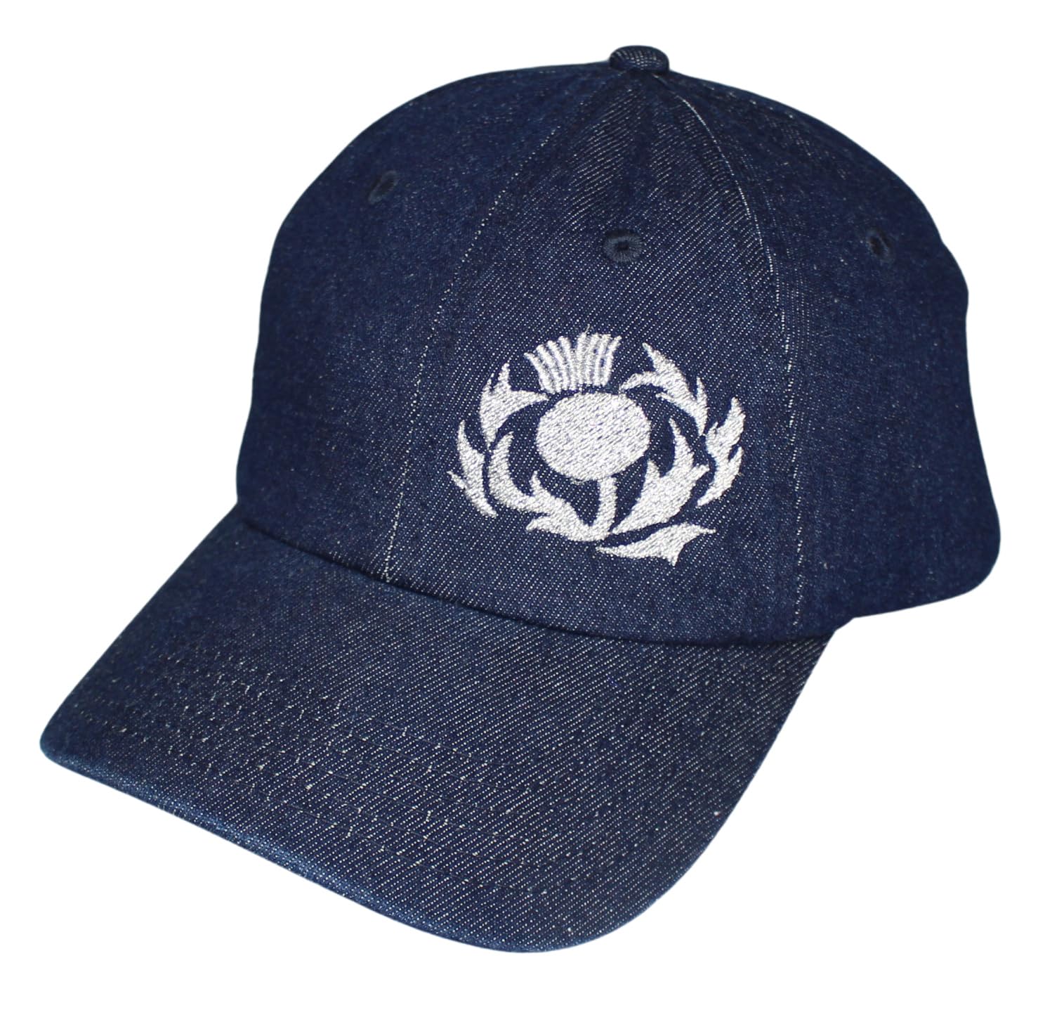Teddyt's Women's Sliver Thistle Scottish Thistle Denim Cotton Wash Scotland Baseball Cap (Sliver Thistle)
