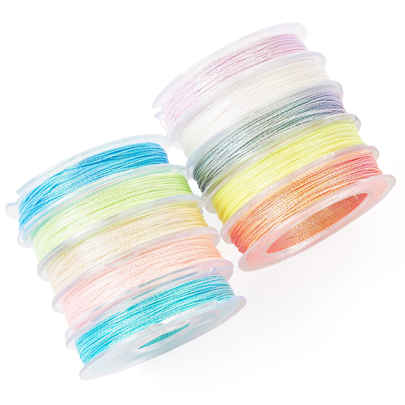 Fil à coudre lumineux en polyester pour broderie et macramé créatif nocturne