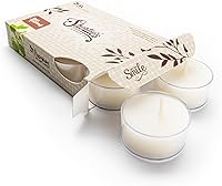 Vista 10 de Velas de té Pure Sandalwood de alta calidad, altamente perfumadas con aceites esenciales, 6 velas de té blancas, hermosa luz de velas, fabricadas