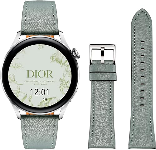 Miniatura 2 de Moran - Correa de piel de oveja de liberación rápida de 0.78 pulgadas y 0.86 pulgadas, correa delgada de cuero de grano superior compatible con