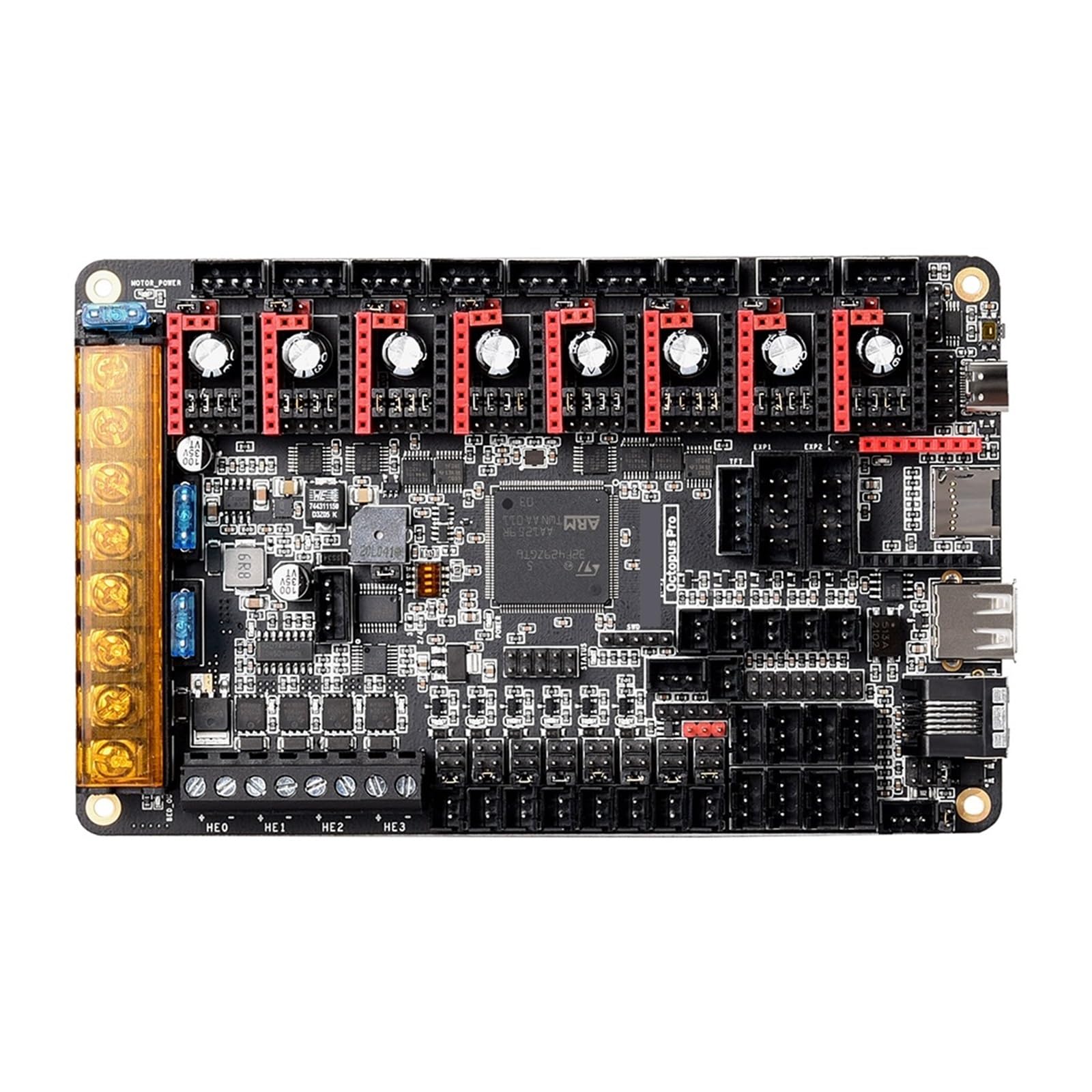 Carte Mère, Octopus PRO V1.0 V1.1, Compatible For BIGTREETECH, Ender3 CR10(H723 V1.1,With TMC2209x8)