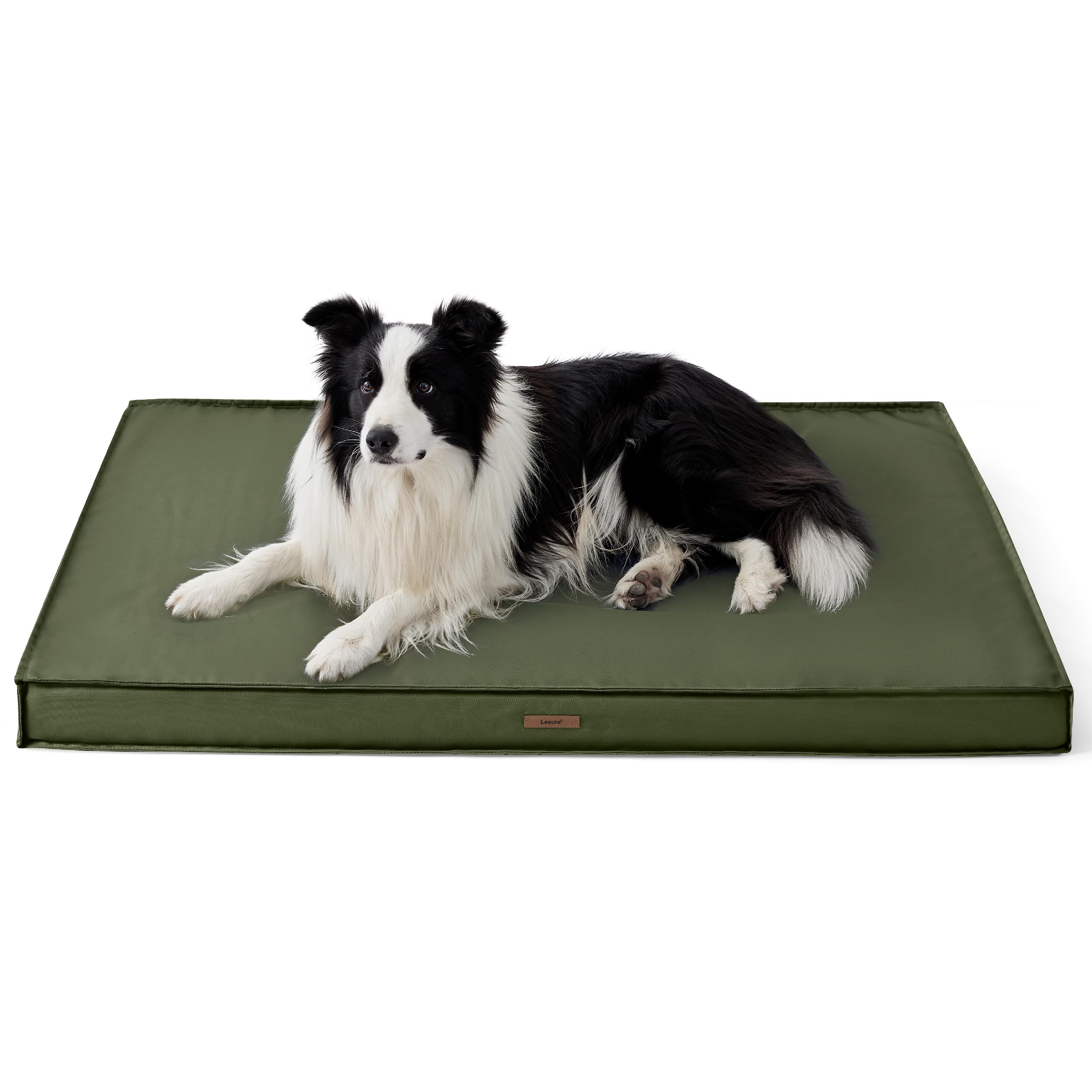 LE SURE Outdoor Waterproof Dog Crate Bed Large Sized Dog, Orthopedic Egg Crate Foam Pet Bed with Oxford Fabric Surface and Removable Washable Cover,