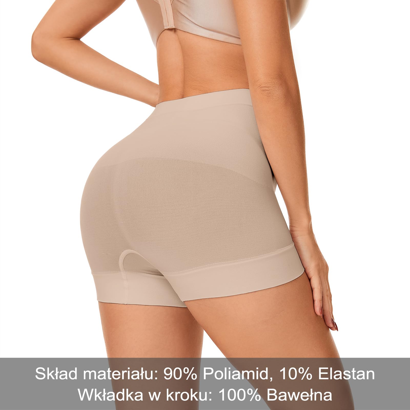Damskie Majtki Modelująca Bokserki Bezszwowe Spodenki Pod Sukienkę | Lekko Wyszczuplająca, Przeciw Otarciom, Wysokim Stanem, Krótkie Legginsy, Oddychające, Dyskretne, Niewidoczne, Delikatne