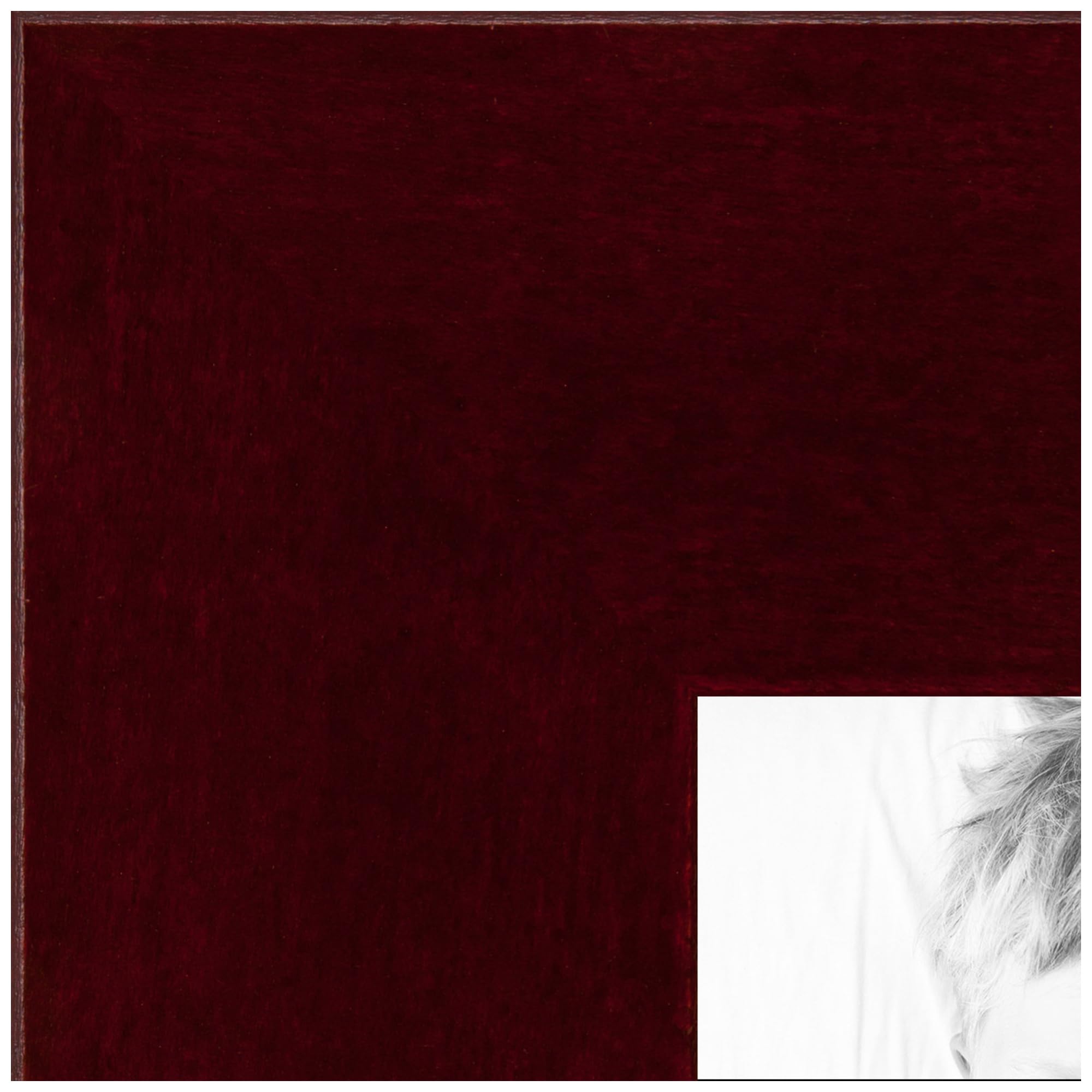 ArtToFrames 25x33 Inch Red Picture Frame, This 1.38 Inch Custom Wood Poster Frame is Cherry, Great for Your Art or Photos - Comes with Economy Acrylic