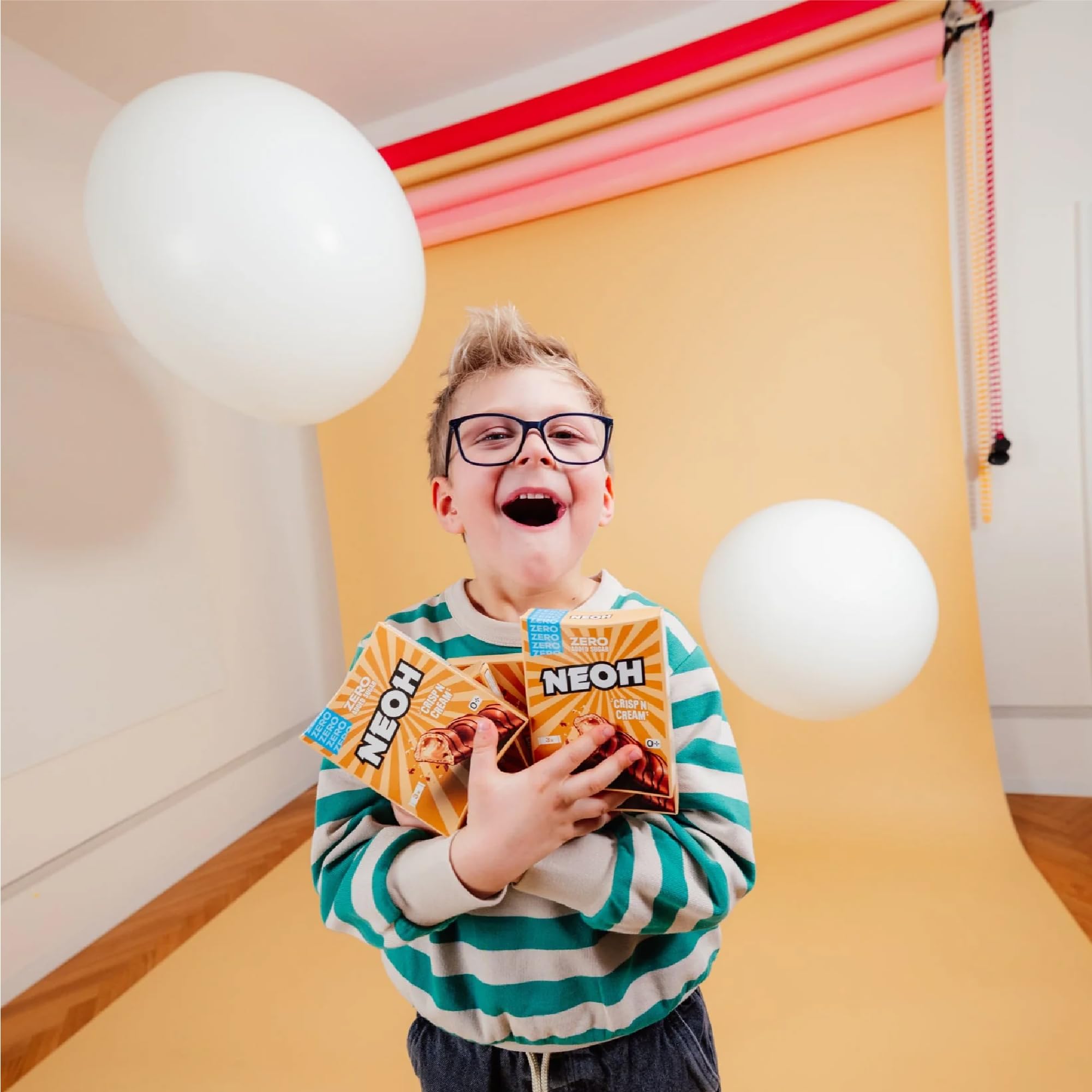 NEOH Zero Added Sugar Crisp and Cream, Milch-Haselnuss-Creme mit Kakaoüberzug, Vegetarisch & Low Carb, 3g Nettokohlenhydrate pro Portion, Die gesunde Alternative, 20x22g Crisp n Cream - 3