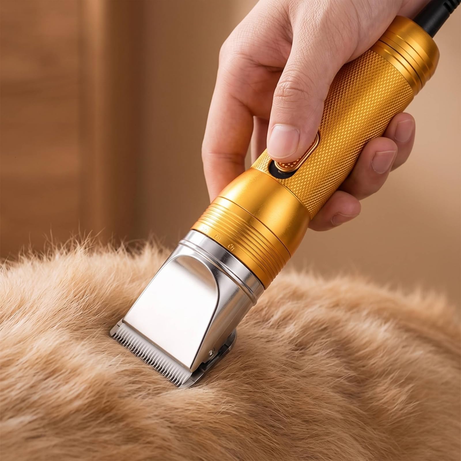rockible Hundeschermaschine Kabelgebunden Hundeschermaschine mit Aufbewahrungskoffer Stabil Tierschermaschine mit Koffer für Fellpflege, Heimpflege