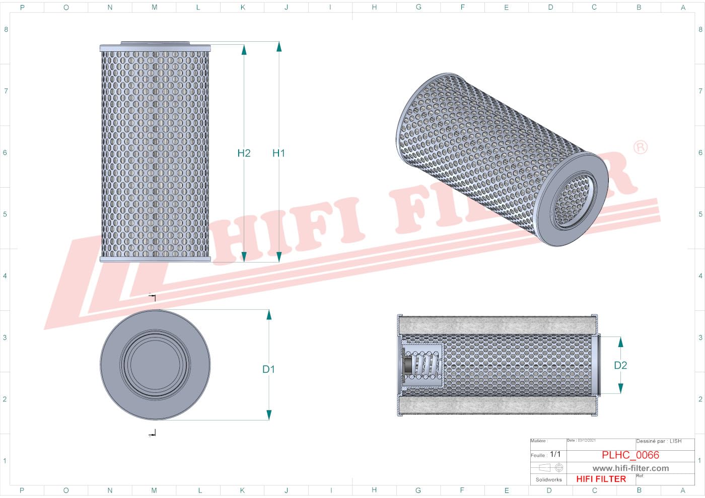 HIFI FILTER Hydraulikfilter SH 52715 kompatibel mit HY 10085, P 3.0715-52