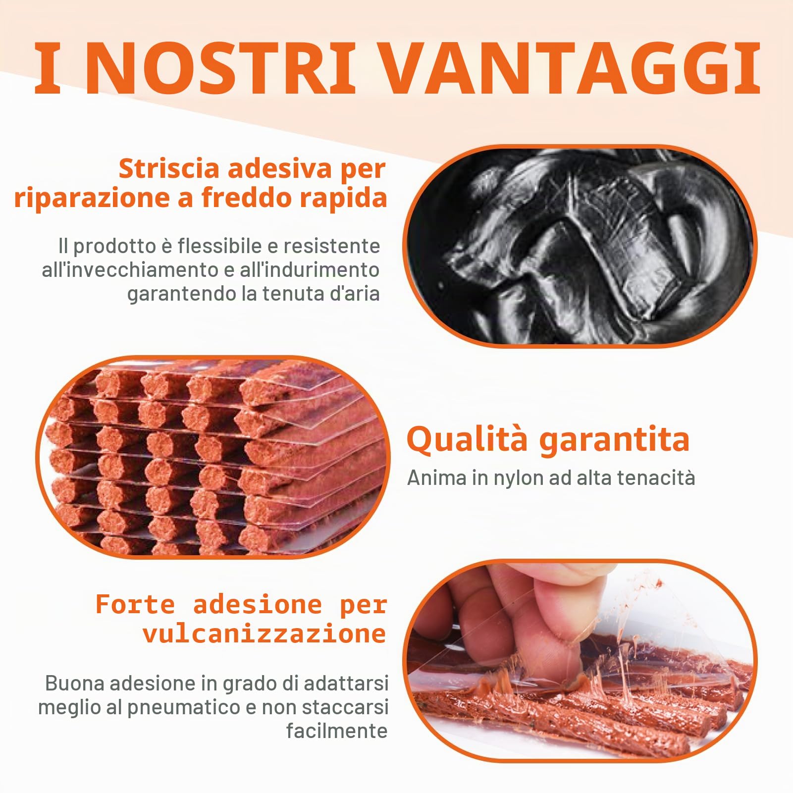 Kit riparazione pneumatici auto moto furgone 35pcs tubeless
