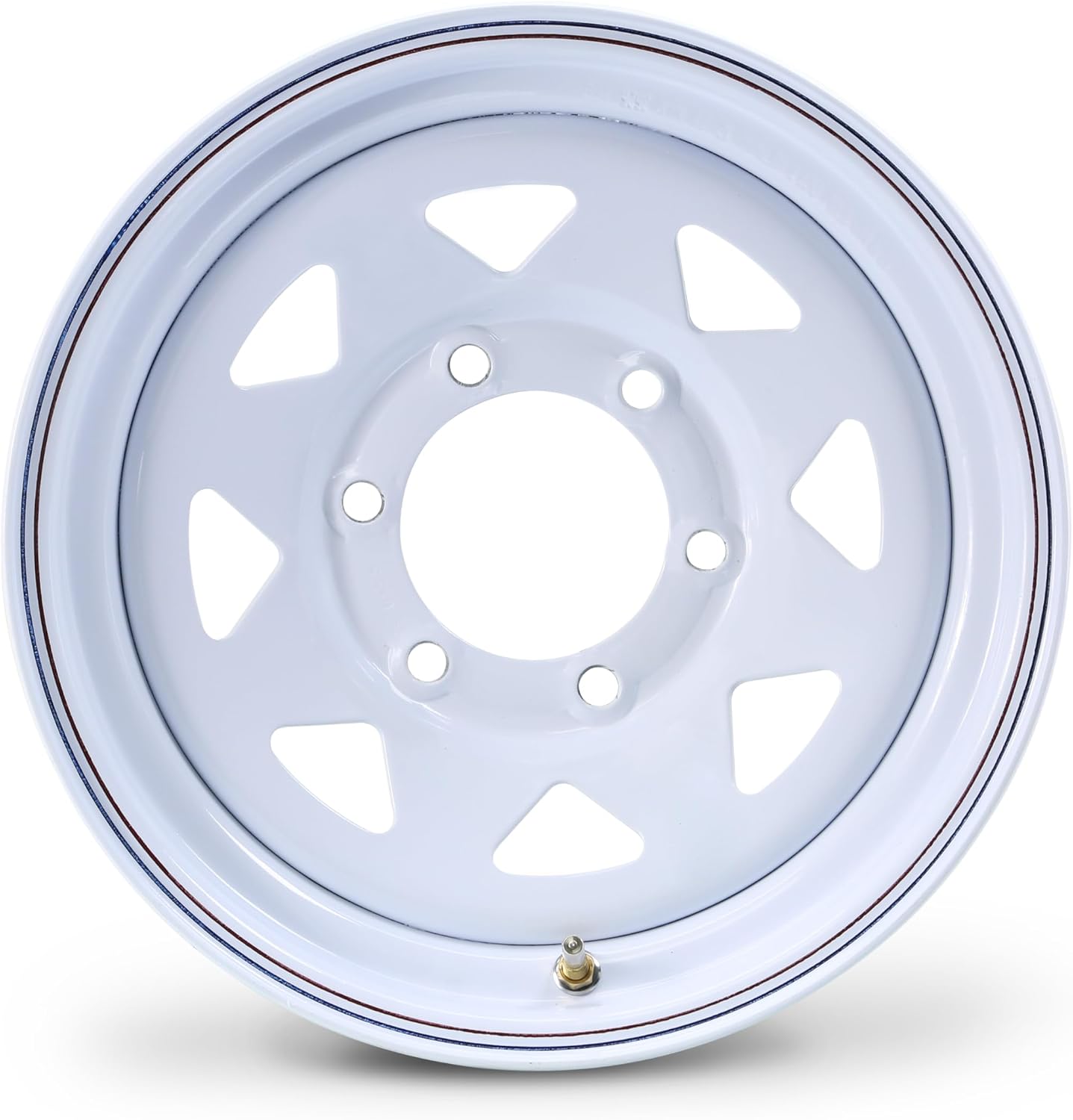 LIBRA 15 x 6 Heavy Duty 3525lbs Trailer Wheel 6 Lug on 5.5" Bolt Pattern 6x5.5 PCD White Spoke-17056