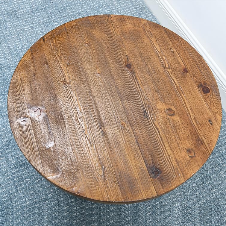 Amazon.com: Home Soft Things Natural Wood Round Large Coffee Table 