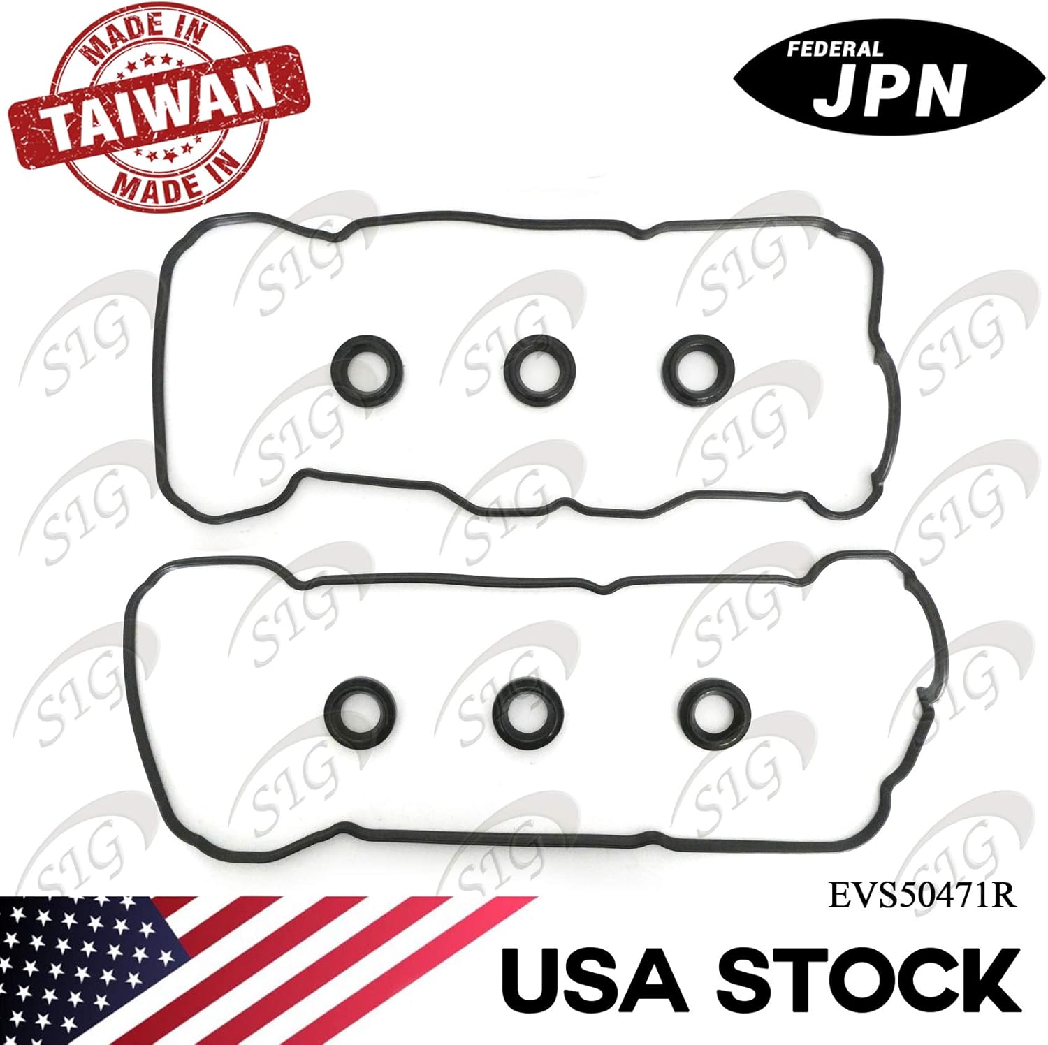 Engine Valve Cover Gasket Compatible with Lexus & Toyota Model ES300 1994-1998 & Avalon 1995-2000 & Camry 94-2003 & Sienna 98-2001 & Solara 99-2003 with Engine Base 3.0L V6 (Rep# VS50471R) - EVS50471R