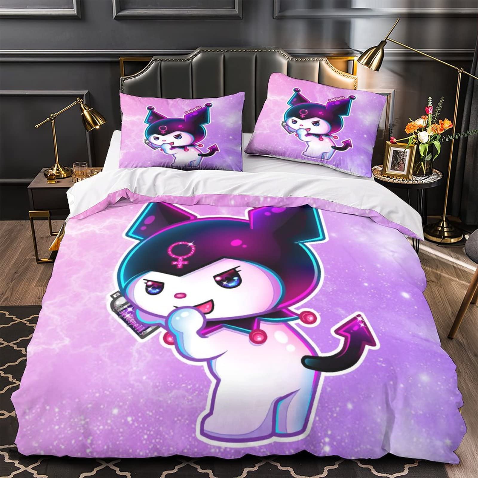 Leuke kat dekbedovertrek set cartoon huisdier kat beddengoed set voor kinderen jongens meisjes schattige kitten print dekbedovertrek kattenliefhebber decor dekbedovertrek met 2 kussenslopen 3-delig